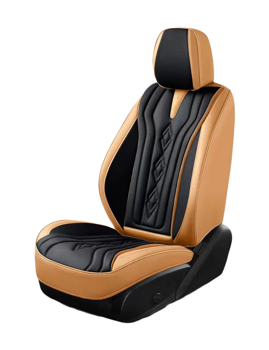 طقم فرش سيارات 9D جلد فاخر لون أسود مع بيج