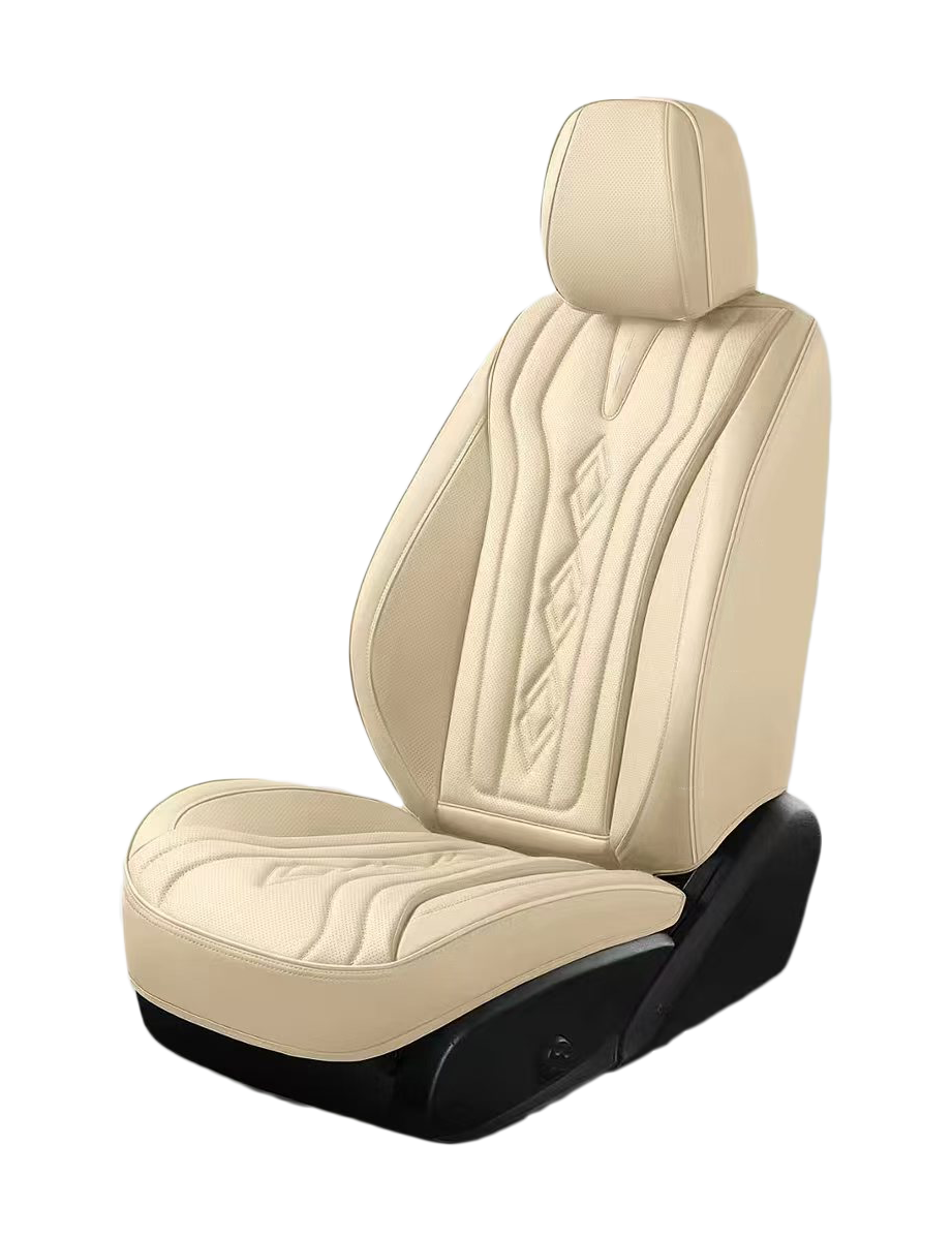 طقم فرش سيارات 9D جلد فاخر لون بيج فاتح