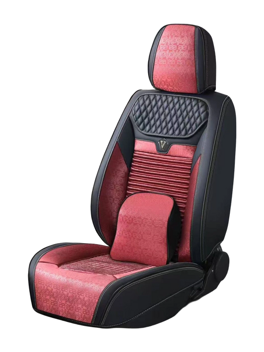 طقم فرش سيارة جلد "فرزاتشي دريم" الفاخر (Mzs-18) أحمر وأسود