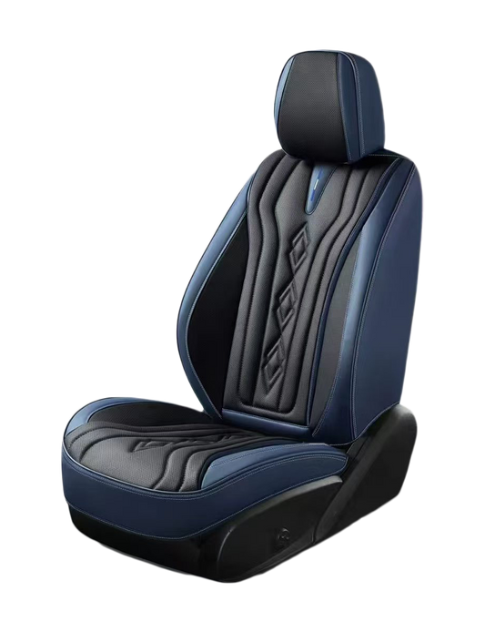 طقم فرش سيارات 9D جلد فاخر لون كحلي مع أسود