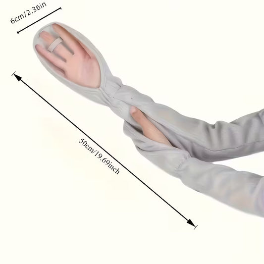 مقاسات أكمام الحماية من الشمس طول 50 سم وعرض 6 سم