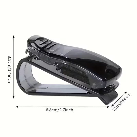 مقاسات مشبك النظارة والكروت البلاستيك (طول 6.8 سم وعرض 2.5 سم)