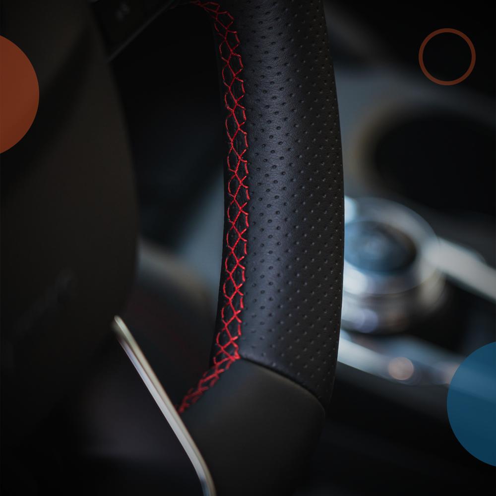 Leather Steering Wheel Cover