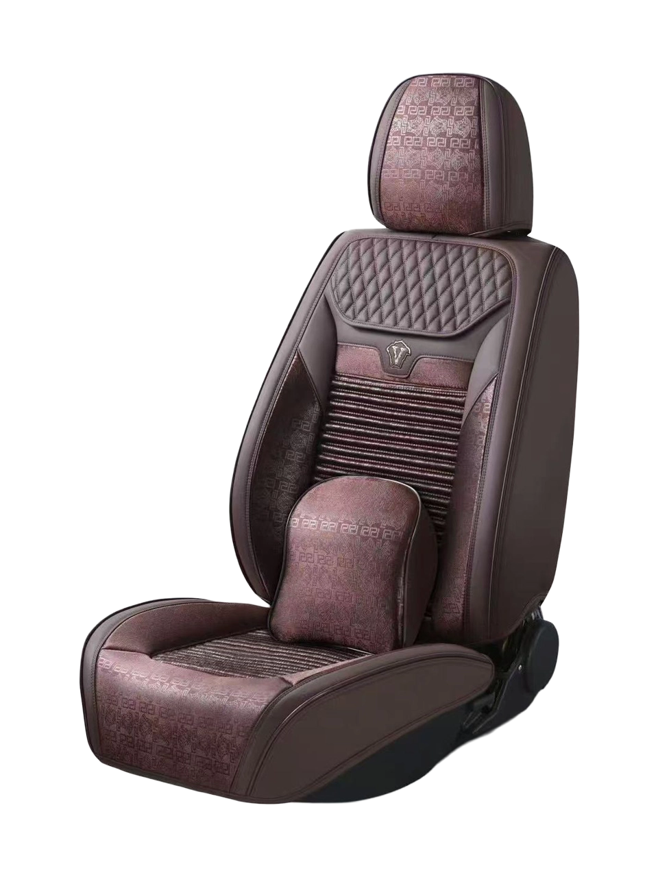 طقم فرش سيارة جلد "فرزاتشي دريم" الفاخر (Mzs-18) كوفي مع بني