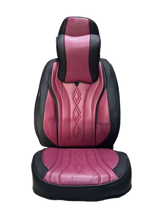 طقم فرش سيارات 9D جلد فاخر لون مارون مع أسود