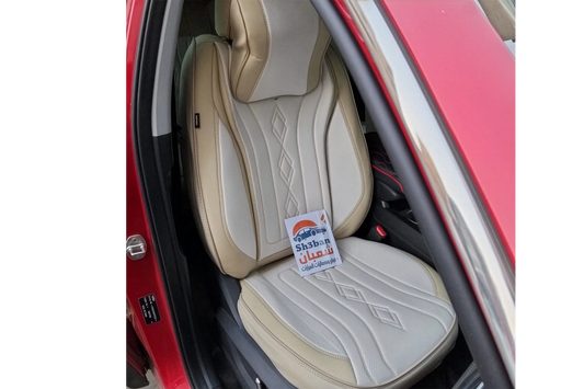 طقم فرش سيارات 9D جلد فاخر لون بيج فاتح