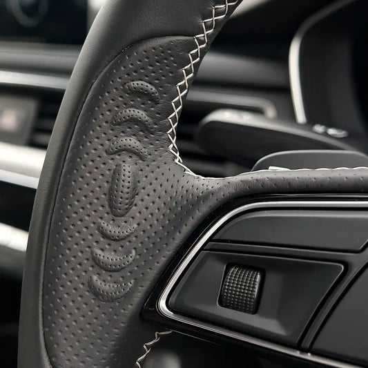 (3D) Leather Steering Wheel Cover - Sh3ban Car Accessories