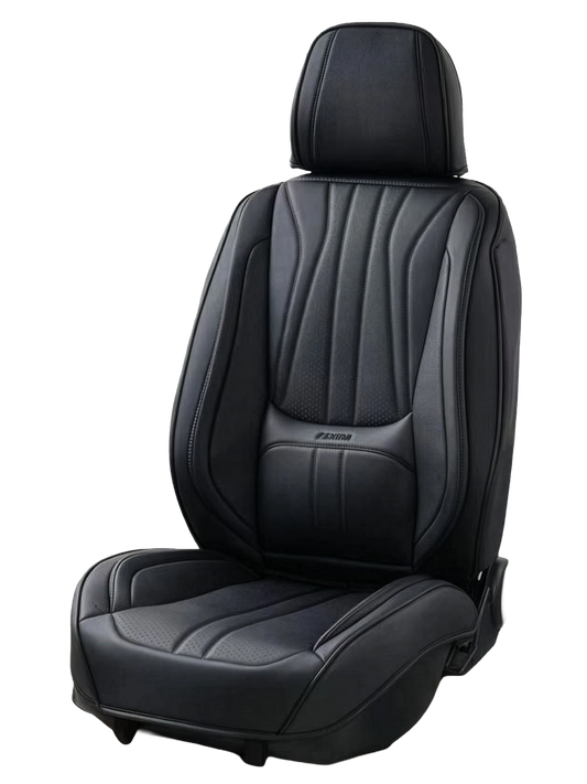 طقم فرش "السيناتور" 9D من الجلد الألماني - موديل 232 - أسود