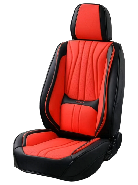 طقم فرش "السيناتور" 9D من الجلد الألماني - موديل 232 - ماروون أسود