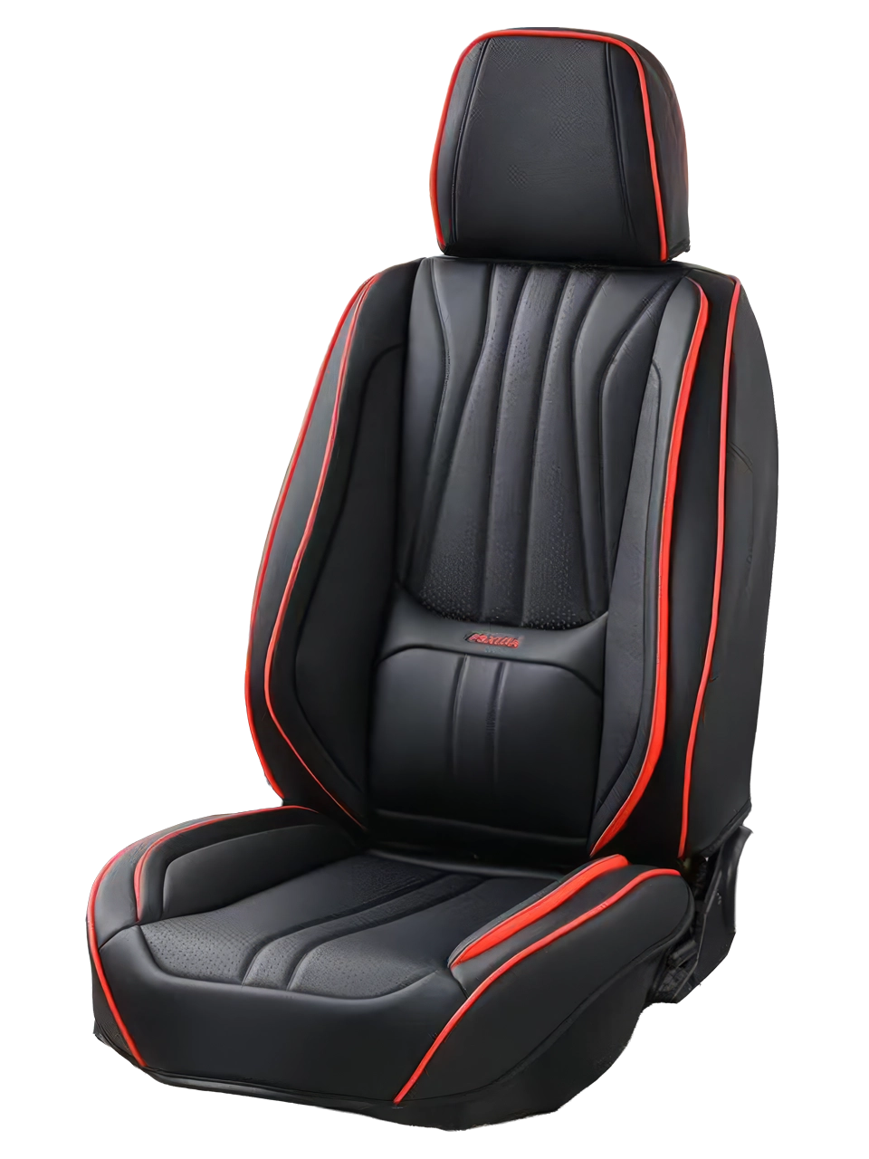 طقم فرش "السيناتور" 9D من الجلد الألماني - موديل 232 - أسود خطوط حمراء