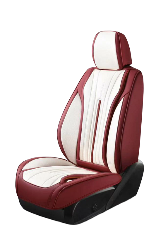 طقم فرش سيارة نابا بريث أحمر وأبيض بتصميم رياضي عصري 9D.